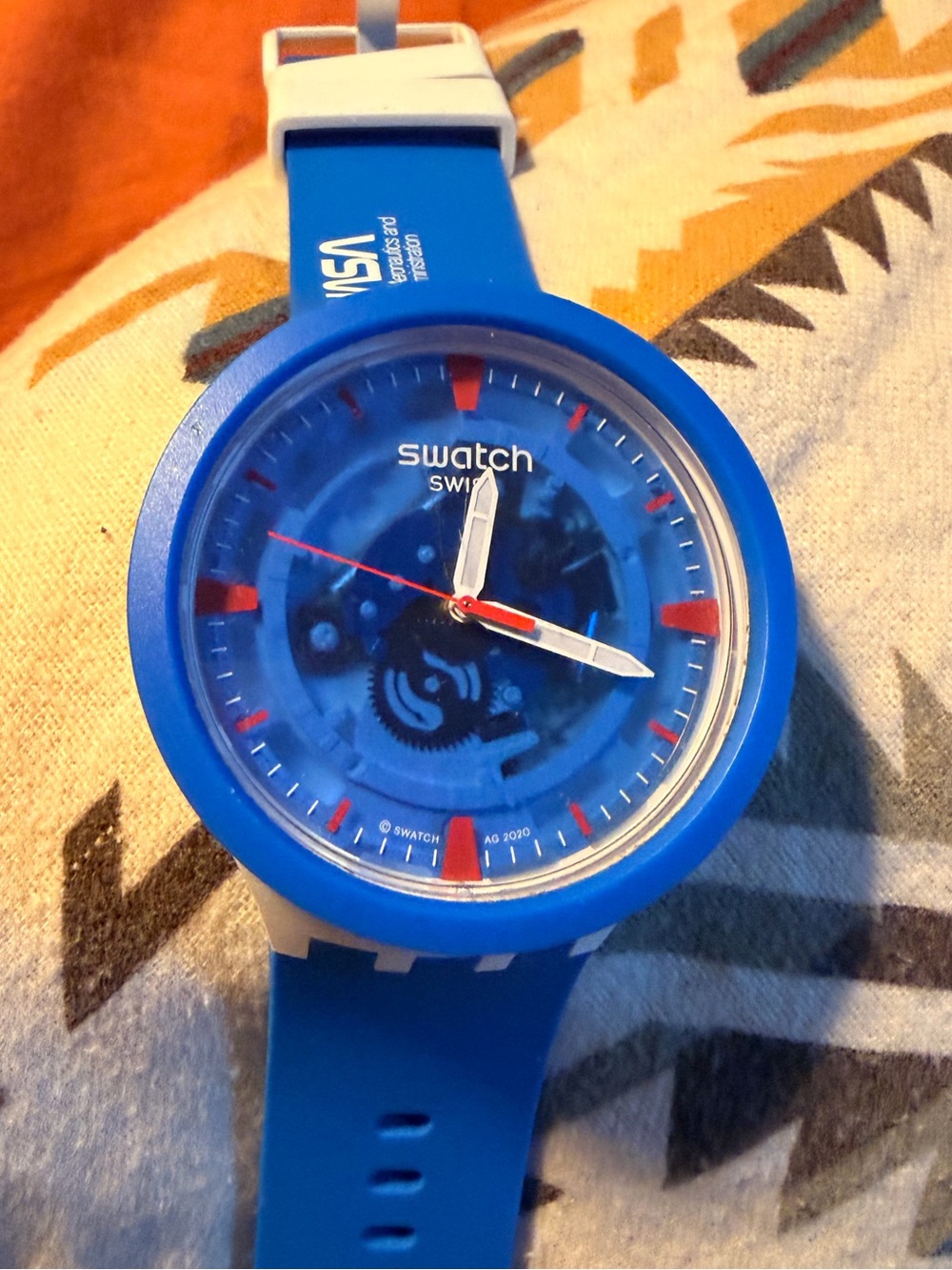 Swatch x NASA Blue Skeleton Watch – Swiss Made – 2020